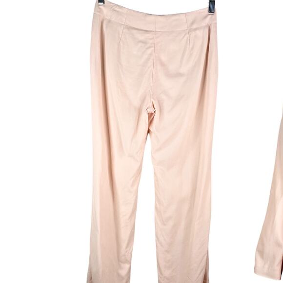 Vintage Louis Feraud Womens 2 Piece Suit Pantsuit Peach Pockets F36 XS US4 - Picture 10 of 15